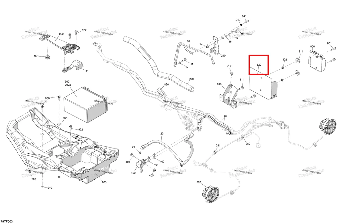 Деталь 710006746 на схеме узла 2026 Can-Am RENEGADE - 4X4 - XMR - 1000R EFI - 5UTA - Hyper Silver Electric - Rear Section