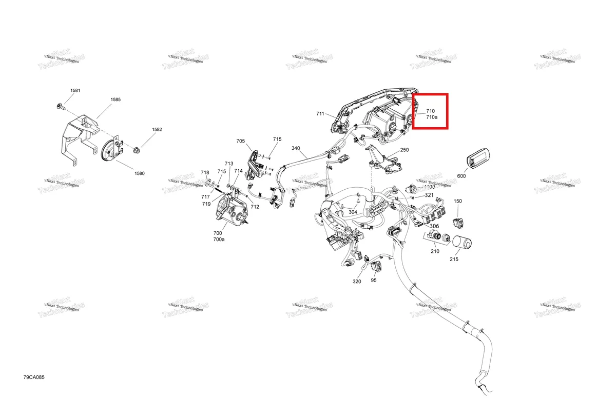 Деталь 710006913 на схеме узла 2021 Can-Am Maverick Sport 1000R - DPS - CE Electric - Front System