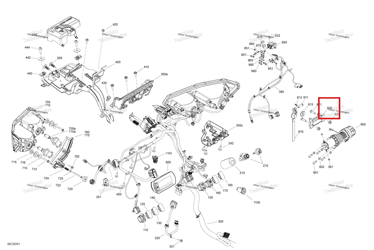 Деталь 710006996 на схеме узла 2020 Can-Am Defender HD8 Electric - System - Front Section - Base - Dps - Xt