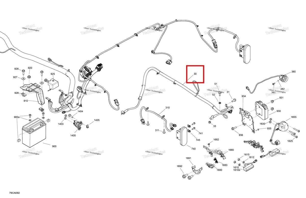 Деталь 710007209 на схеме узла 2021 Can-Am Maverick Sport 1000R - XXC Electric - Rear System