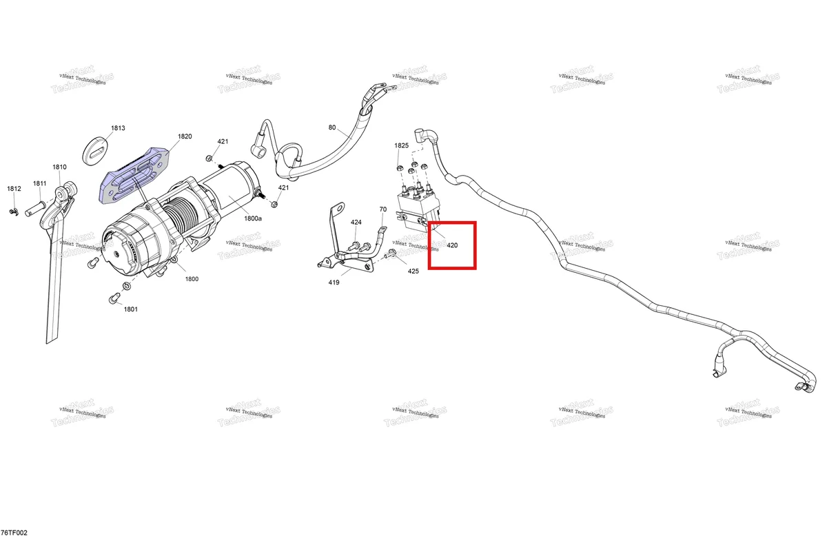 Деталь 710007364 (Соленоид Can-Am Outlander 570 EFI XT (2022) (710007364)) на схеме узла 2026 Can-Am RENEGADE - 4X4 - XMR - 1000R EFI - 5UTA - Hyper Silver Electric - Winch