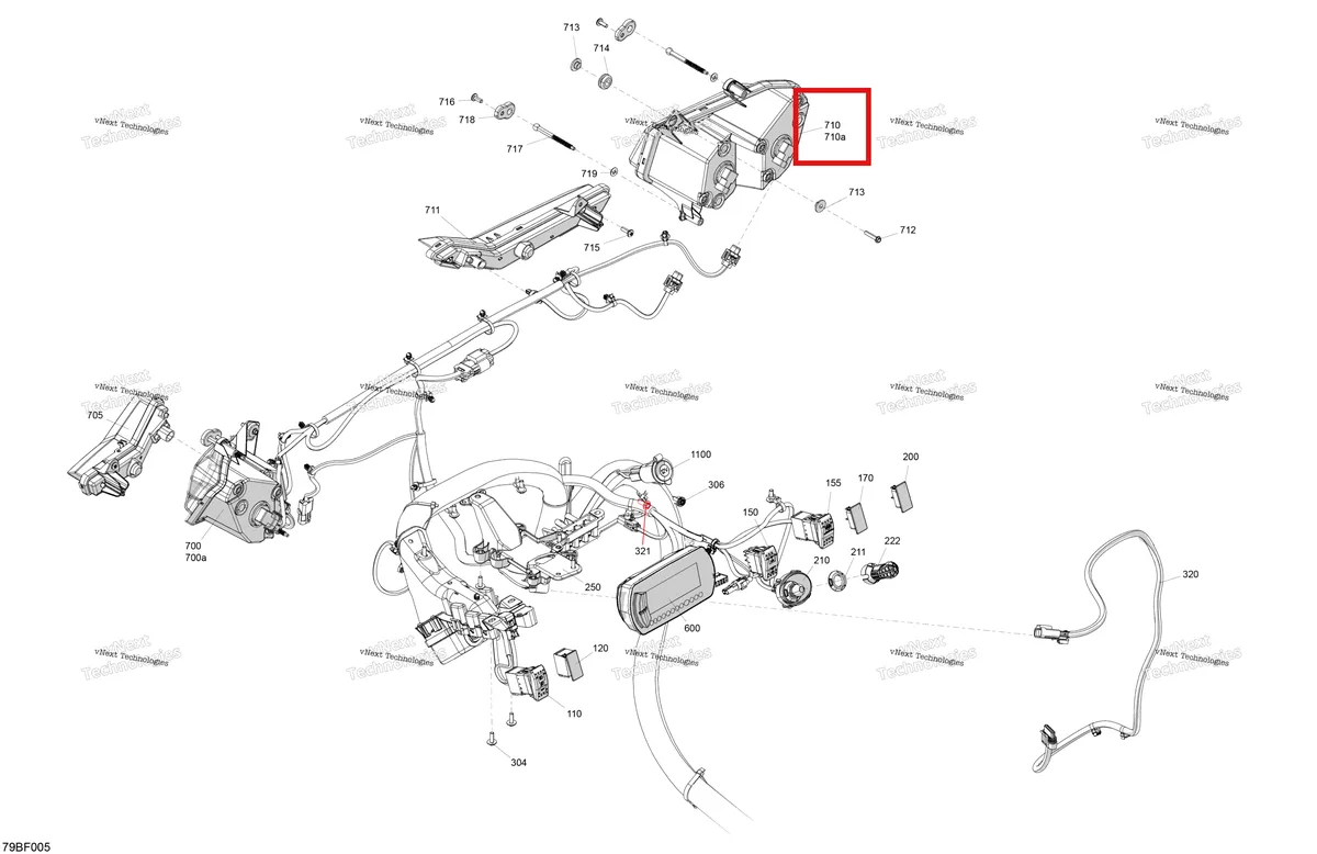 Деталь 710008231 (Правый Headlamp включает 710 to 710 a Can-Am Commander 1000R EFI DPS (2022) (710008231)) на схеме узла 2026 Can-Am Commander MAX - 1000R EFI - DPS - 6HTC - Compass Green - 60