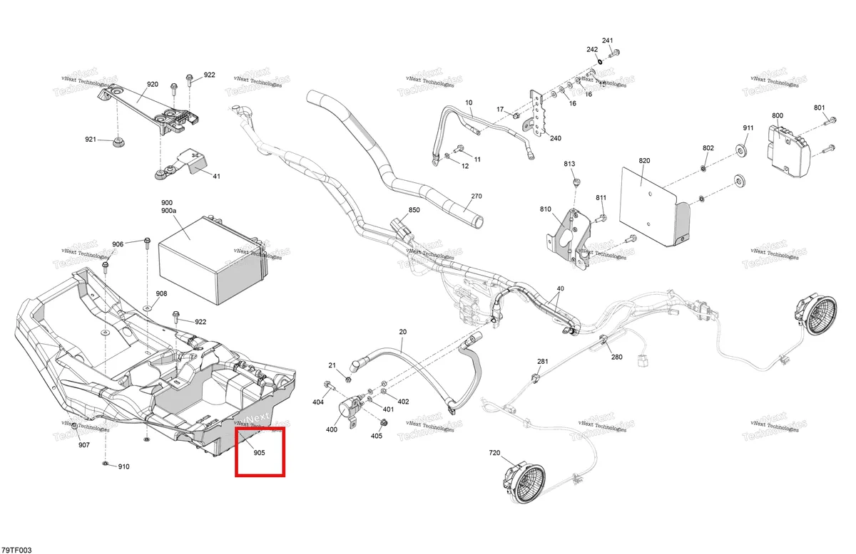 Деталь 710008370 на схеме узла 2026 Can-Am RENEGADE - 4X4 - XMR - 1000R EFI - 5UTA - Hyper Silver Electric - Rear Section