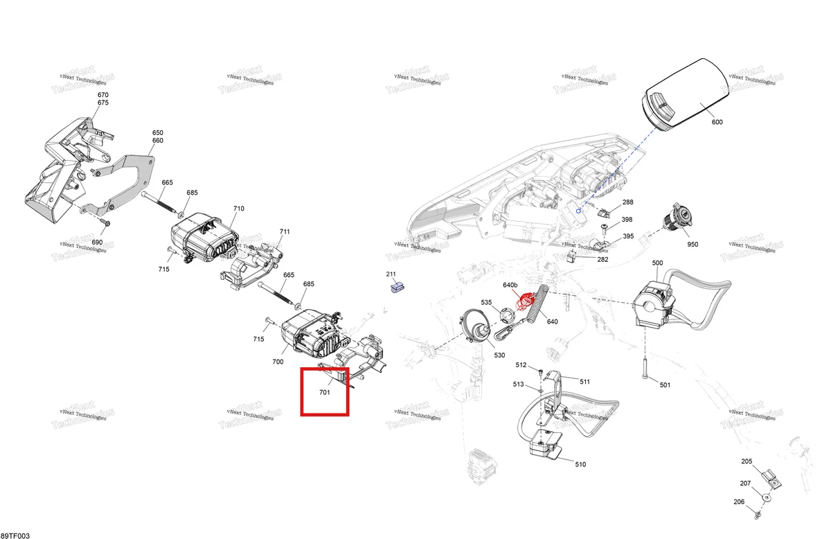Деталь 710008396 на схеме узла 2026 Can-Am RENEGADE - 4X4 - XMR - 1000R EFI - 5UTA - Hyper Silver Electric - Front Section