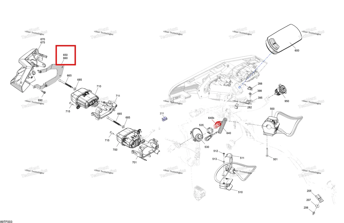 Деталь 710008461 на схеме узла 2026 Can-Am RENEGADE - 4X4 - XMR - 1000R EFI - 5UTA - Hyper Silver Electric - Front Section