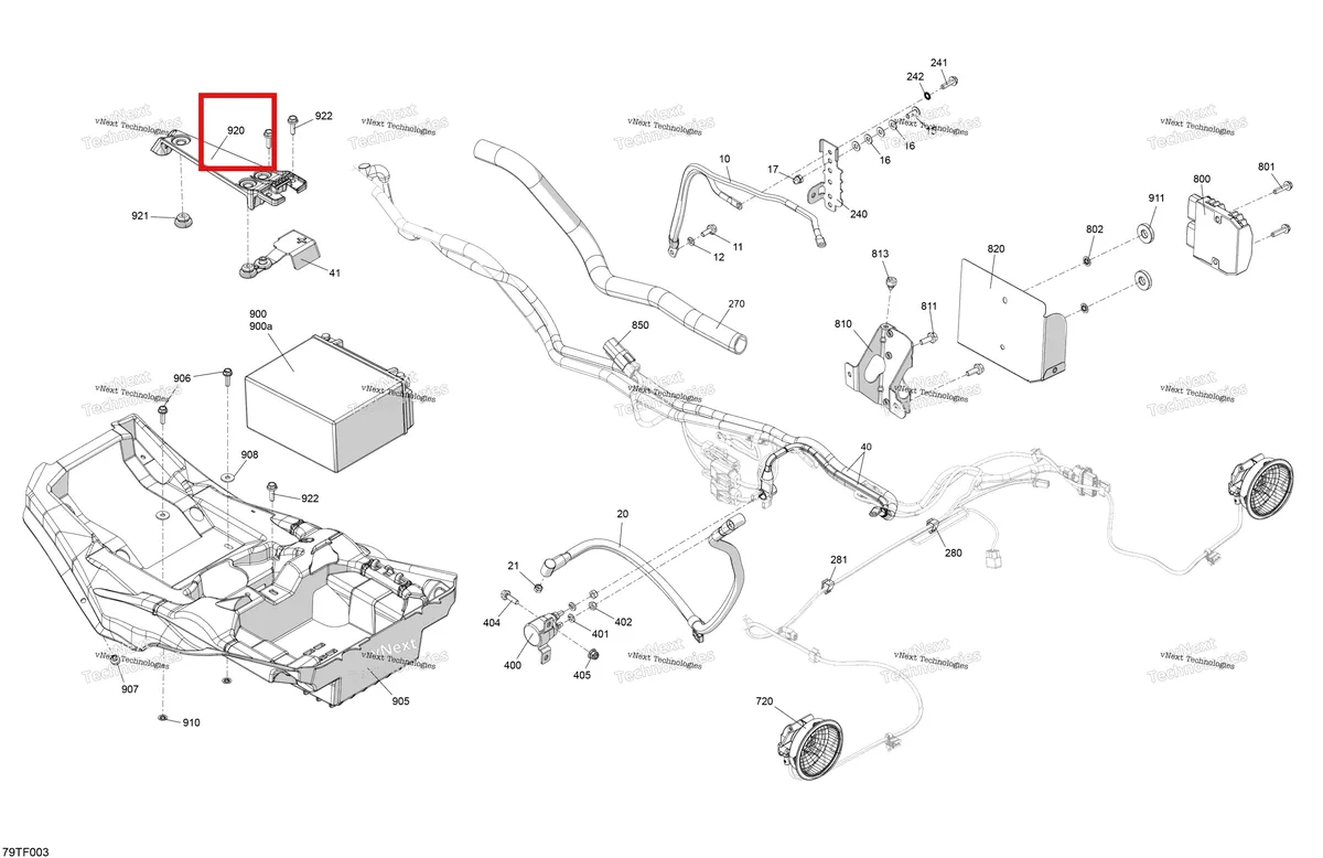 Деталь 710009129 на схеме узла 2026 Can-Am RENEGADE - 4X4 - XMR - 1000R EFI - 5UTA - Hyper Silver Electric - Rear Section