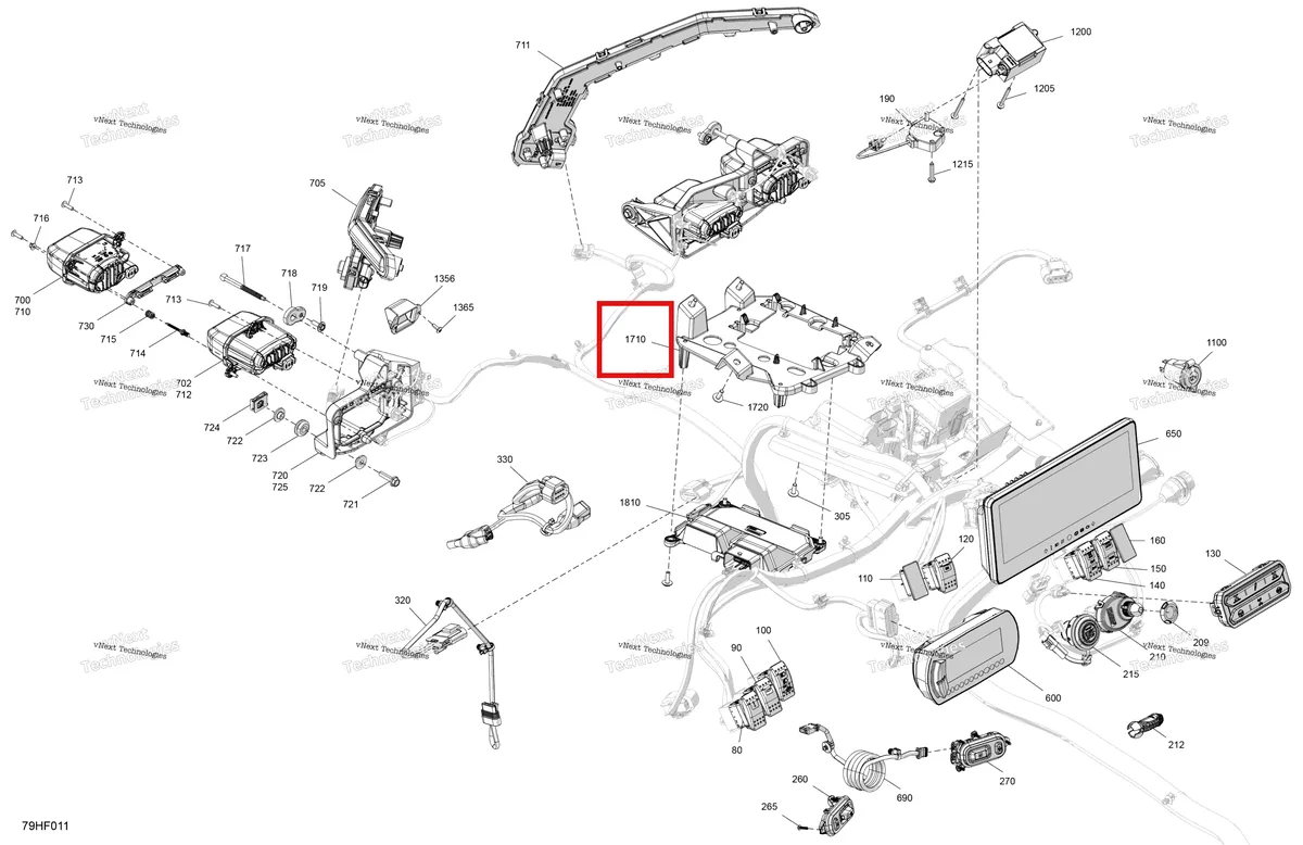 Деталь 710010112 (Многоцелевой опора Can-Am Maverick Turbo RR XRS (2026) (710010112)) на схеме узла 2026 Can-Am Maverick Max - TURBO - X - 8HTG - Granite Grey - 64