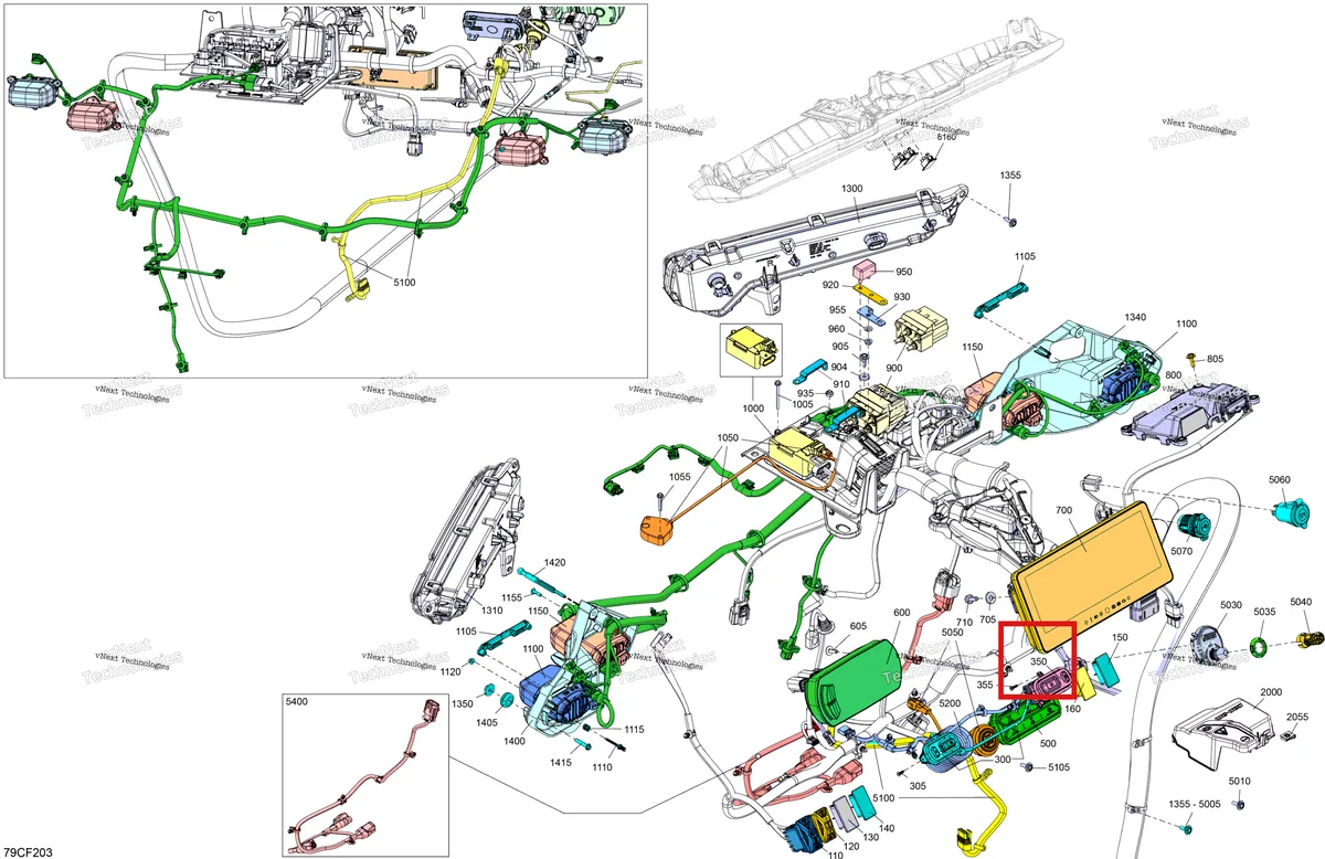 Деталь 710010681 (Правый многофункциональный выключатель Can-Am Maverick Turbo RR XRS (2026) (710010681)) на схеме узла 2026 Can-Am Defender MAX - HD11 - Lone Star - 6UTA - Stealth Black - 65