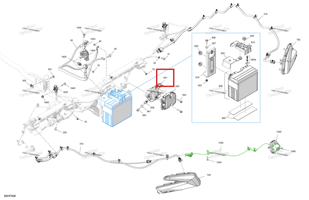 Деталь 710010829 (Опора регулятор напряжения Can-Am Maverick Turbo RR XRS (2026) (710010829)) на схеме узла 2026 Can-Am Maverick Max - TURBO RR - XRS SAS - 9NT6 - Timeless Black Metallic - 72