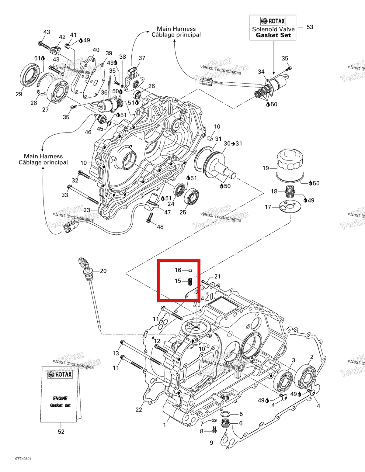 Деталь 711238050 на схеме узла 2003 Can-Am Traxter Autoshift Std Clutch Housing And Cover