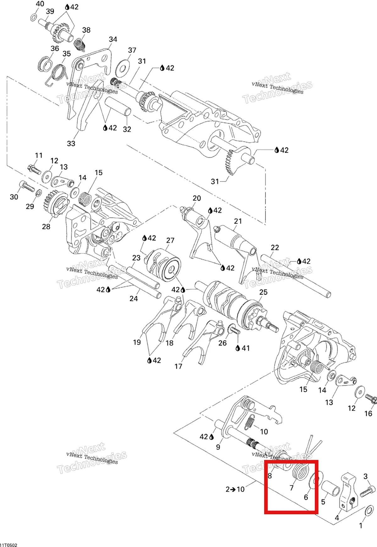 Деталь 711239084 на схеме узла 2005 Can-Am Traxter 5 Speed Gear Shift