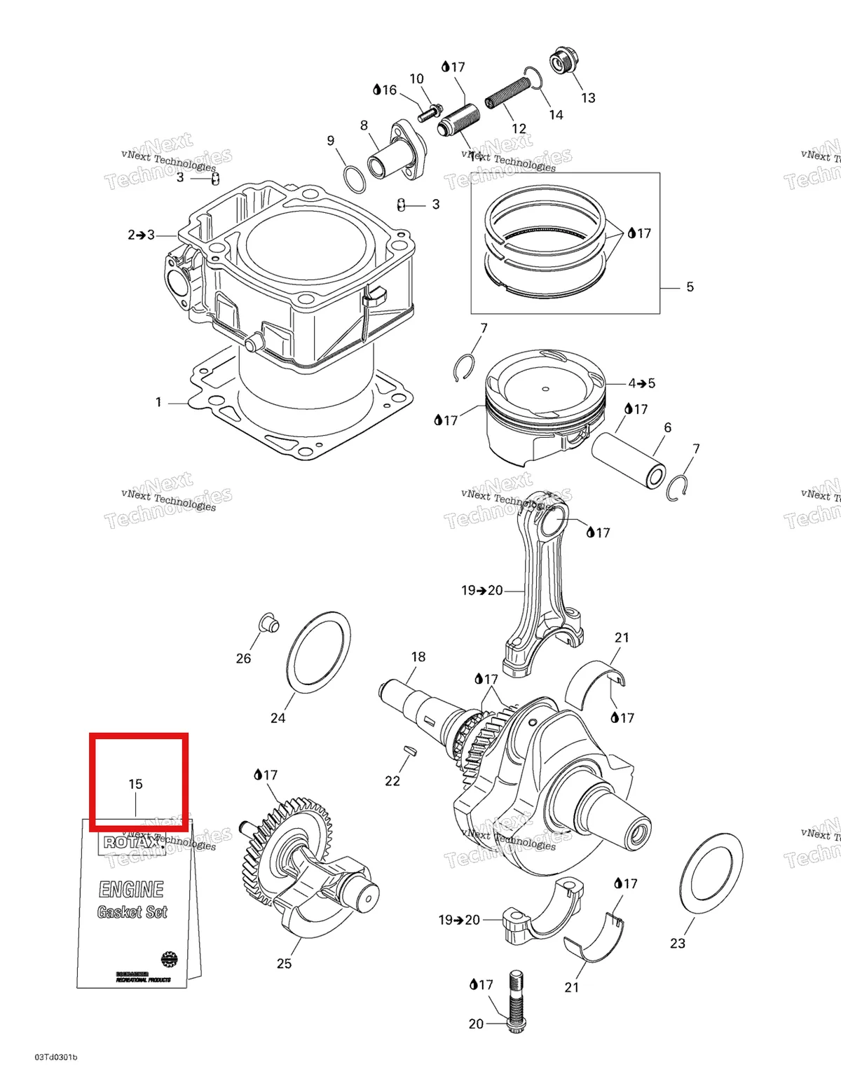 Деталь 711684120 на схеме узла 2003 Can-Am Quest 500 Crankshaft And Cylinder
