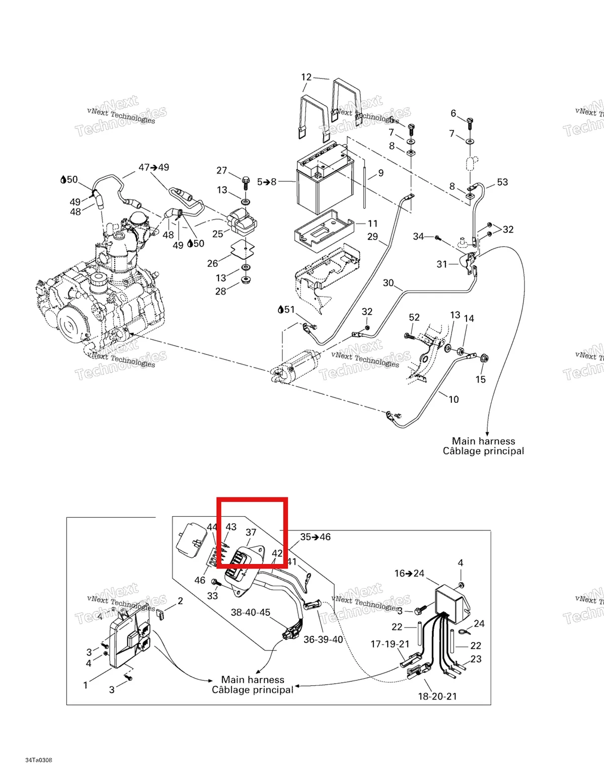 Деталь 715000177 на схеме узла 2003 Can-Am Traxter Max Battery And Electrical Accessories
