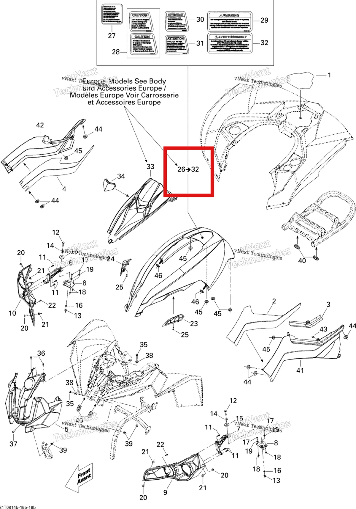 Деталь 715000318 на схеме узла 2008 Can-Am Renegade 500 Body And Accessories 2