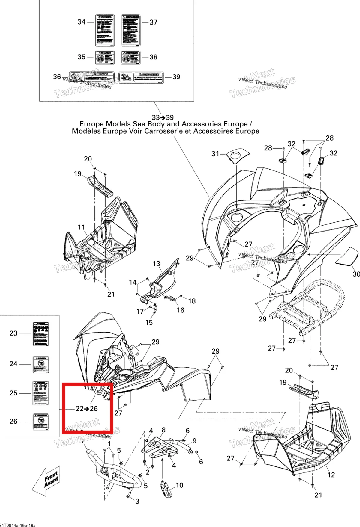 Деталь 715000495 на схеме узла 2008 Can-Am Renegade 800 X Body And Accessories 1