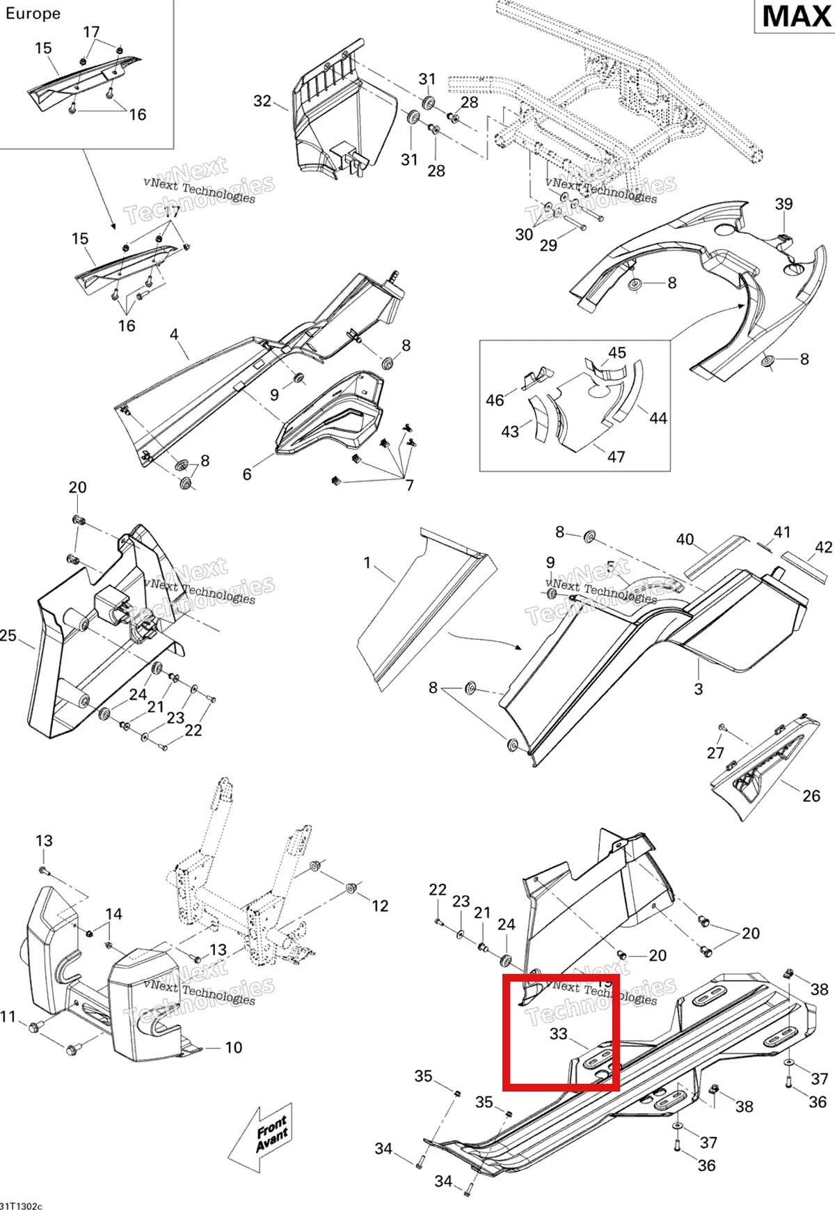 Деталь 715000688 на схеме узла 2013 Can-Am OUTLANDER MAX STD, XT, 400 EFI Body And Accessories 3