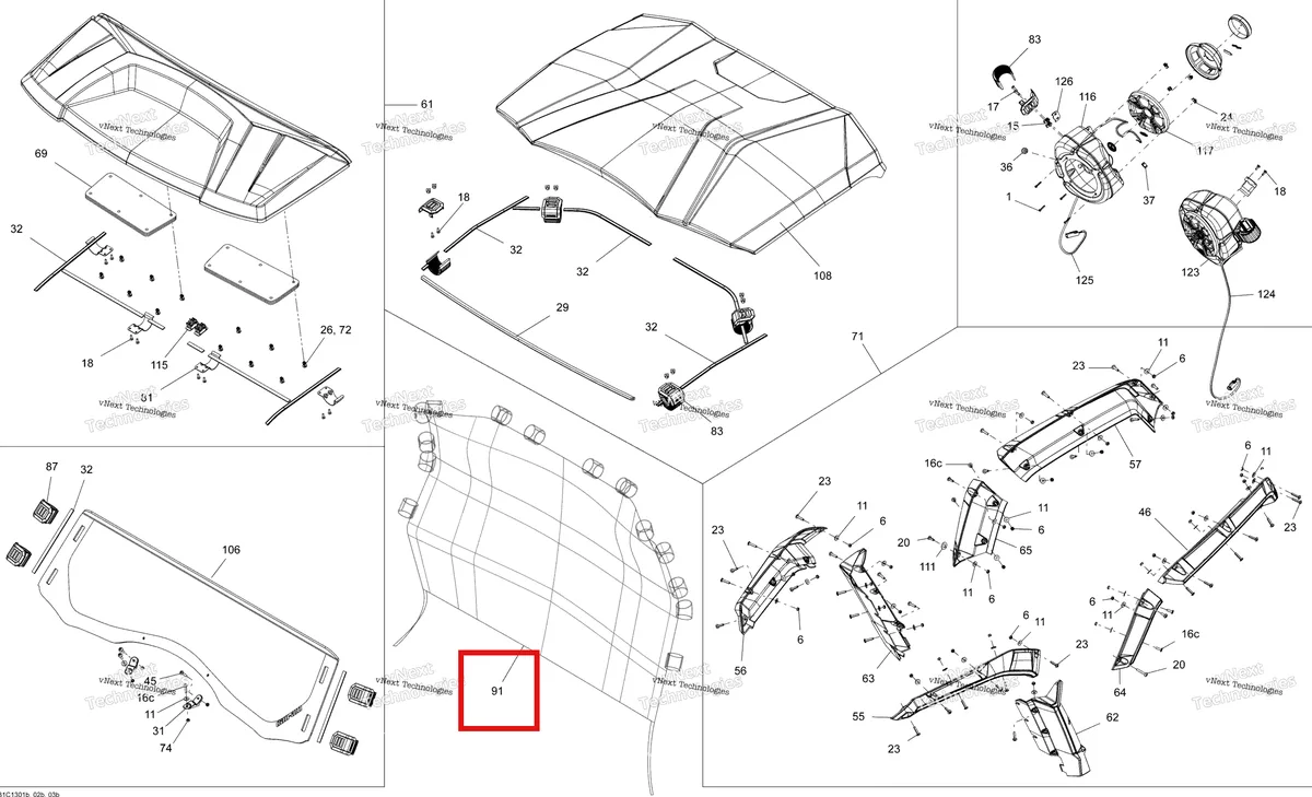 Деталь 715001193 на схеме узла 2013 Can-Am COMMANDER LTD 1000 Body And Accessories Kit