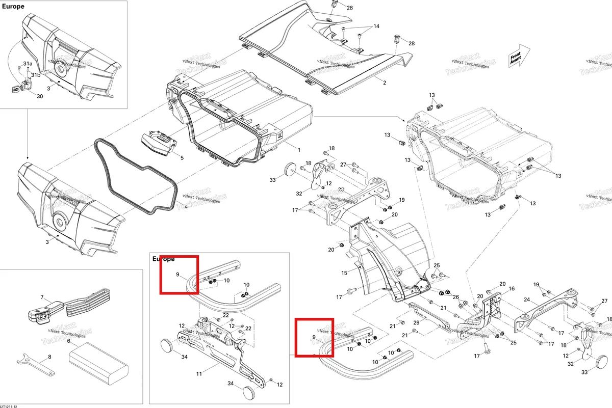 Деталь 715001567 на схеме узла 2012 Can-Am Outlander STD, XT, 1000 EFI Rear Cargo Box