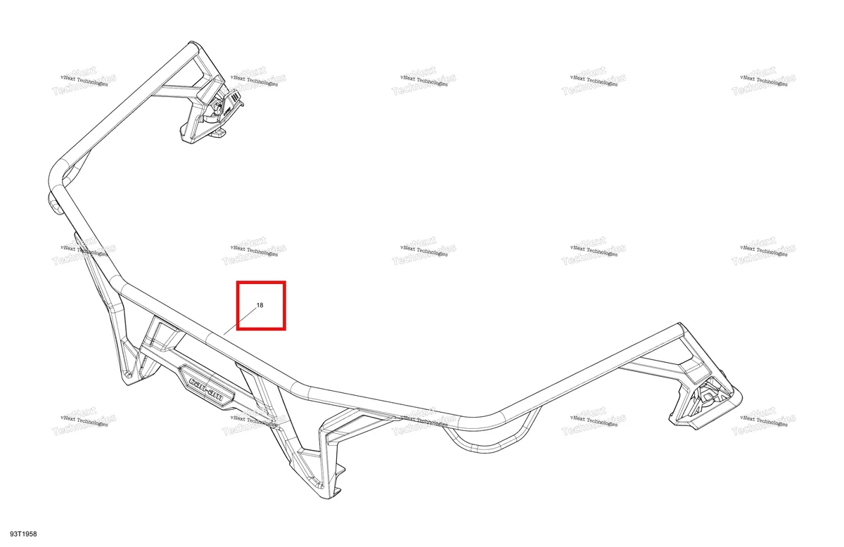 Деталь 715001671 на схеме узла 2019 Can-Am OUTLANDER MAX 6X6 - 650 EFI - T3 Forestry Extension Bagage