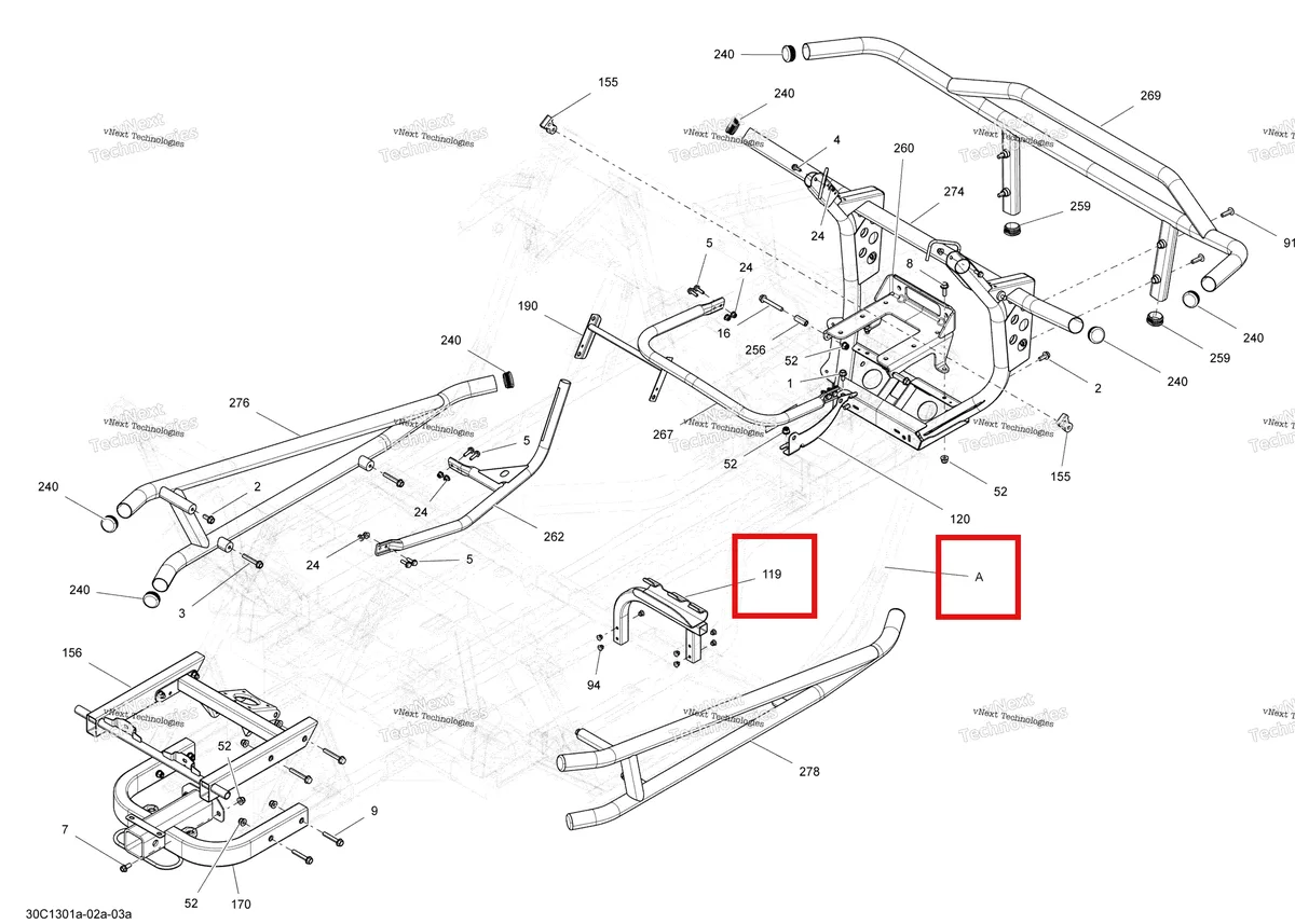 Деталь 715001721 на схеме узла 2013 Can-Am COMMANDER LTD 1000 Frame