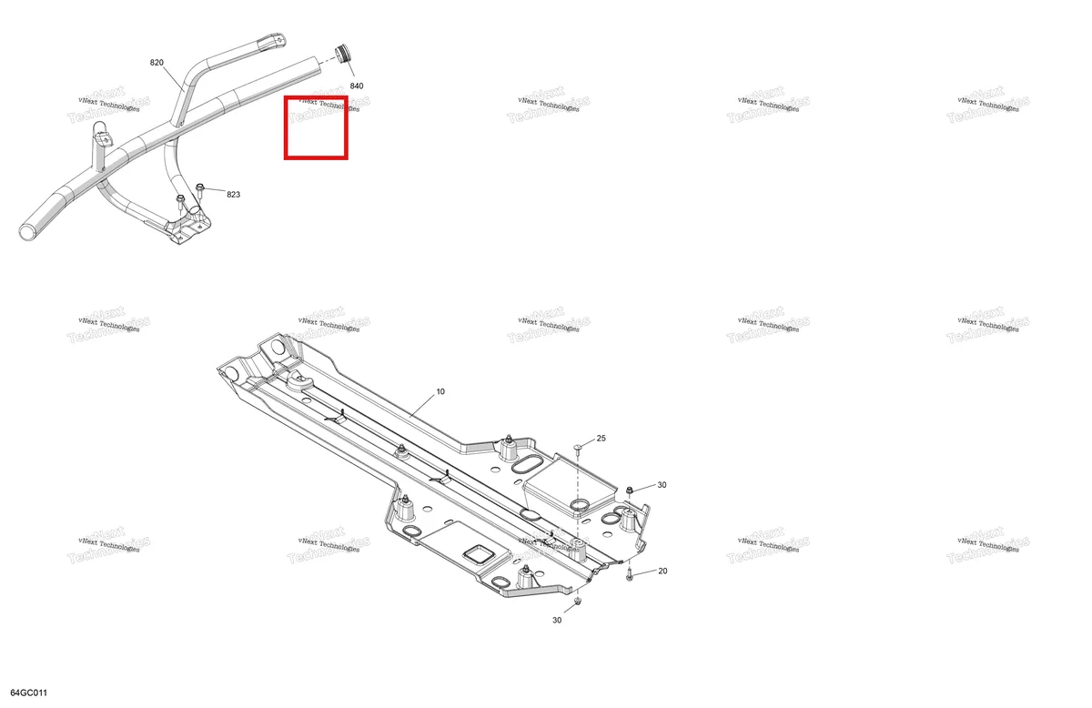Деталь 715001910 на схеме узла 2023 Can-Am Outlander 450 EFI - DPS Body - Skid Plate And Bumper
