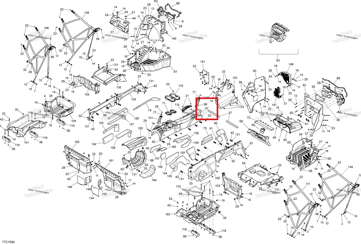 Деталь 715002193 на схеме узла 2015 Can-Am COMMANDER MAX 1000_DPS_XT Cab Interior