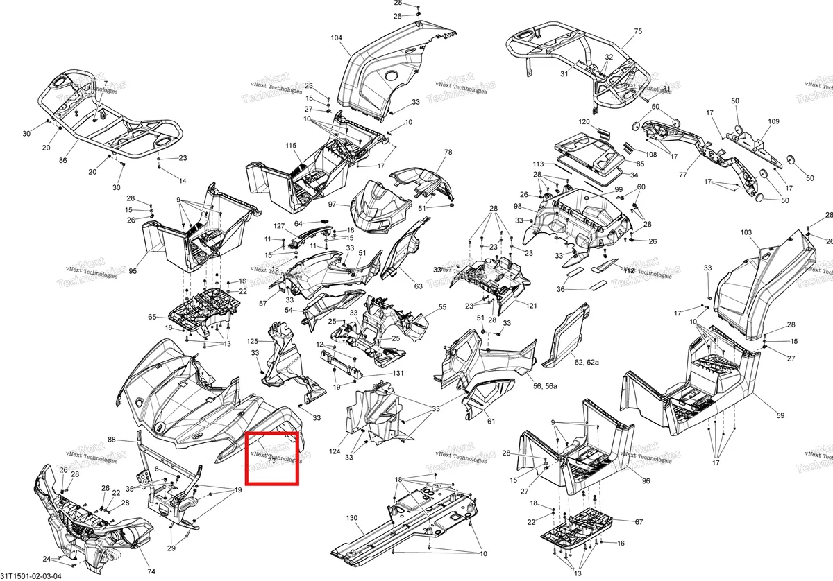 Деталь 715002666 на схеме узла 2015 Can-Am OUTLANDER L 500 EFI Body And Accessories