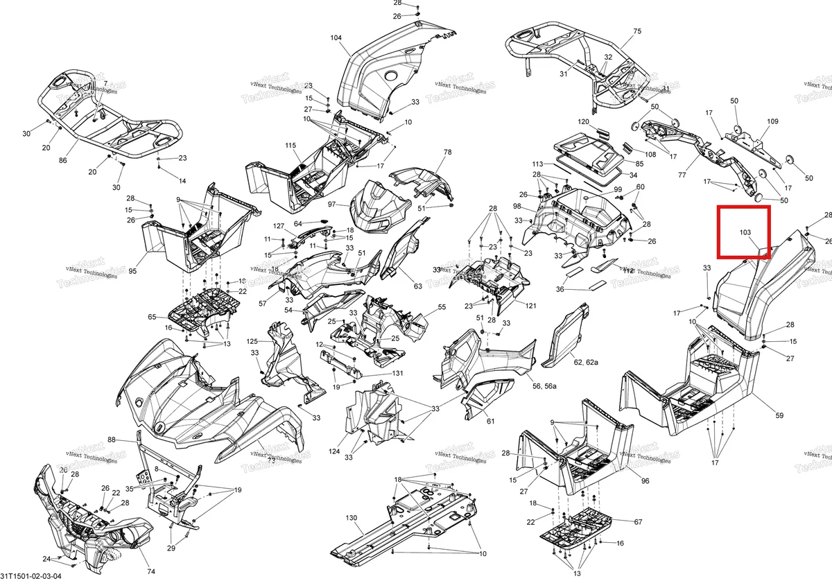 Деталь 715002691 на схеме узла 2015 Can-Am OUTLANDER L 500 EFI Body And Accessories