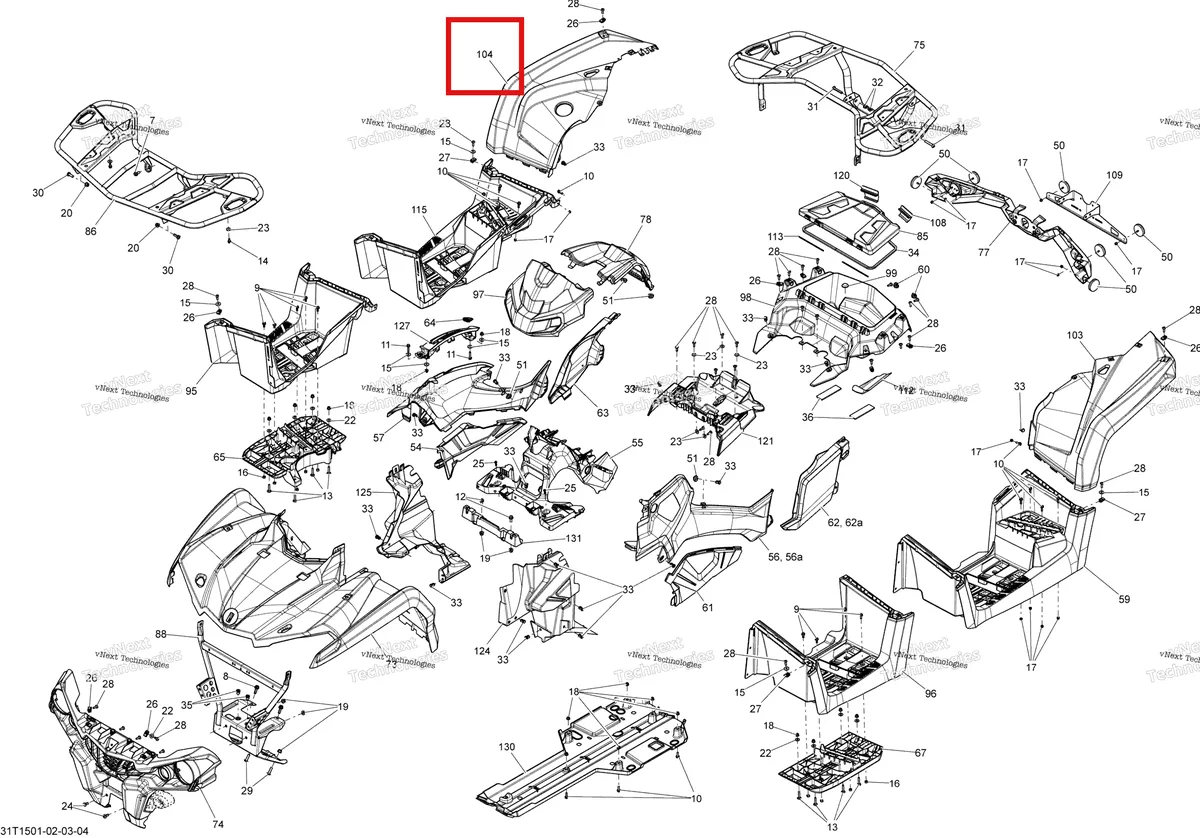Деталь 715002732 на схеме узла 2015 Can-Am OUTLANDER L 500 EFI Body And Accessories