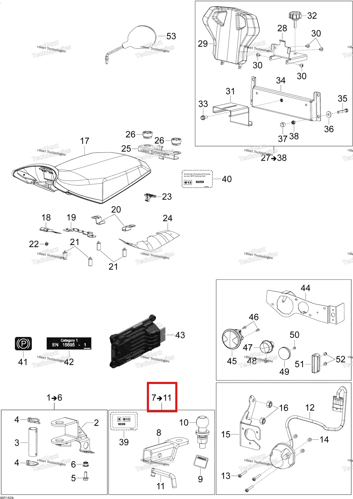 Деталь 715002872 на схеме узла 2015 Can-Am OUTLANDER 6X6 1000 EFI T3 Parts