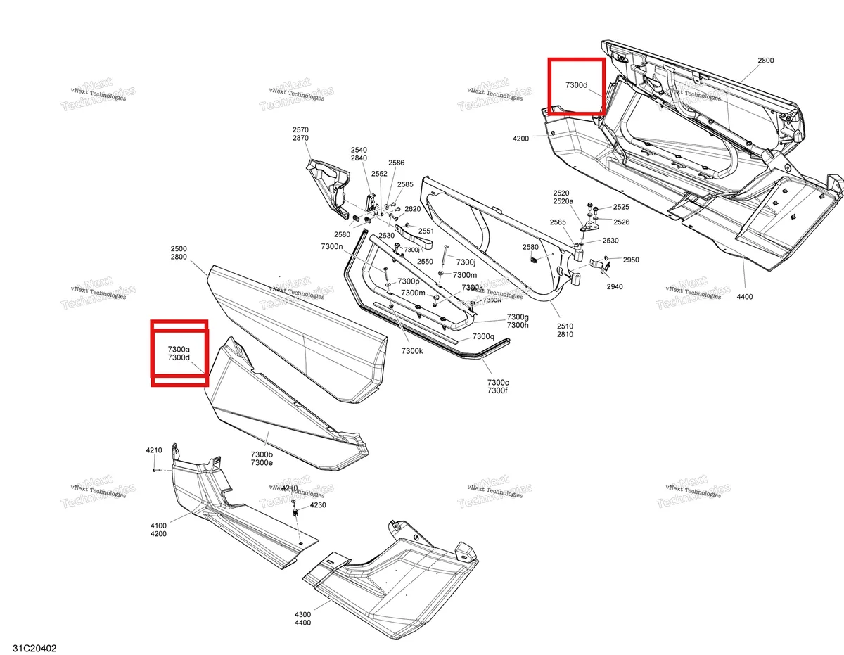 Деталь 715002903 на схеме узла 2020 Can-Am Maverick Turbo RR - XMR Body - Door Section - Xmr - Manta Green