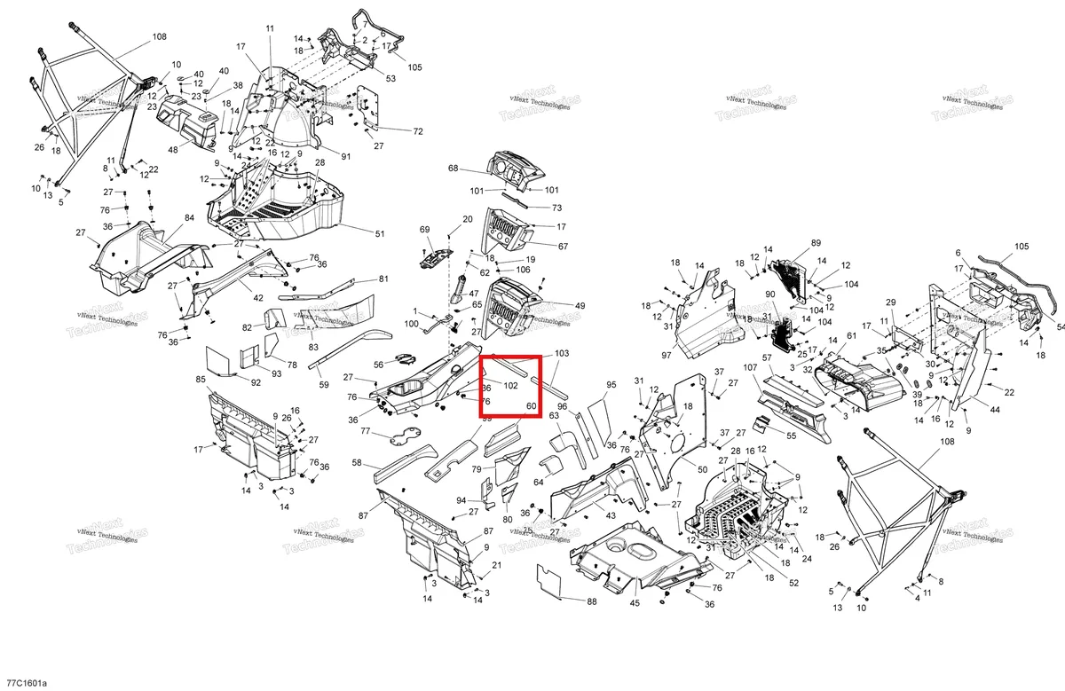 Деталь 715003328 на схеме узла 2016 Can-Am Commander - Commander MAX Cab Interior