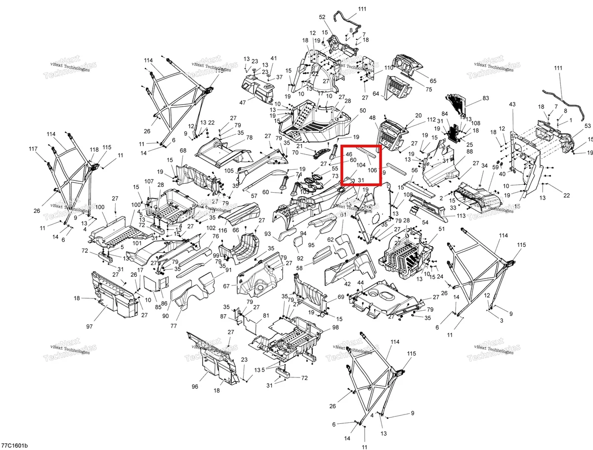 Деталь 715003329 на схеме узла 2016 Can-Am Commander - Commander MAX Cab Interior - Max