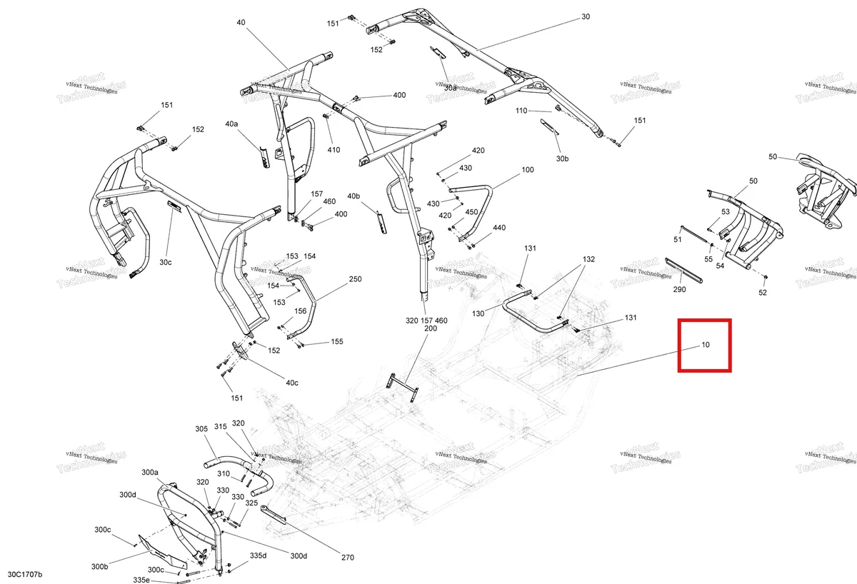 Деталь 715003790 на схеме узла 2017 Can-Am Maverick MAX Frame - All Models