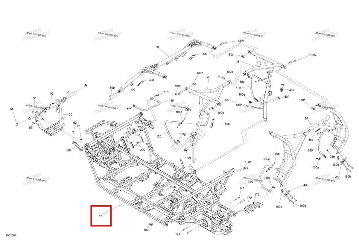 Деталь 715003935 на схеме узла 2020 Can-Am Commander MAX 800R EFI Frame