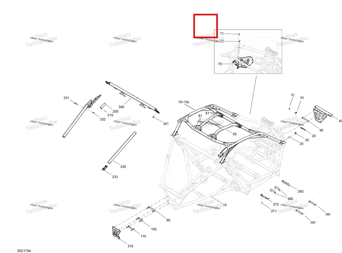 Деталь 715004060 на схеме узла 2017 Can-Am MAVERICK X3 Frame