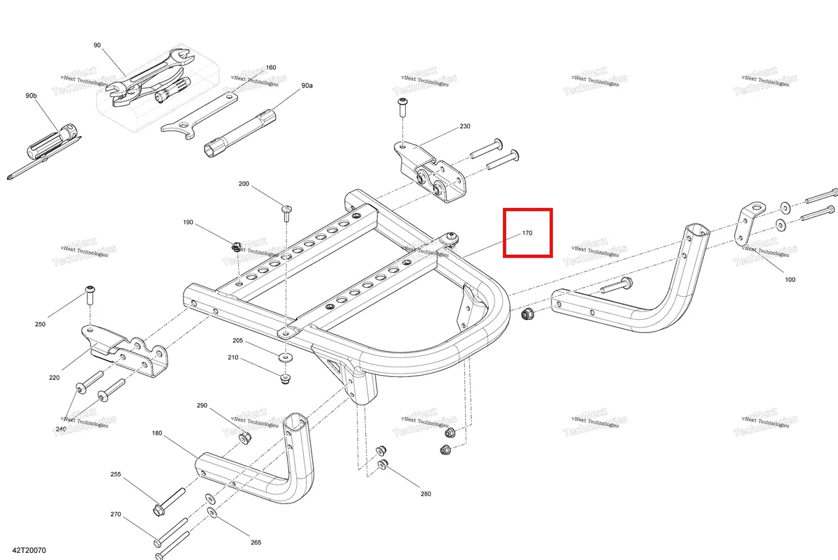 Деталь 715004150 на схеме узла 2020 Can-Am Renegade 570 EFI - STD Front Storage Compartment