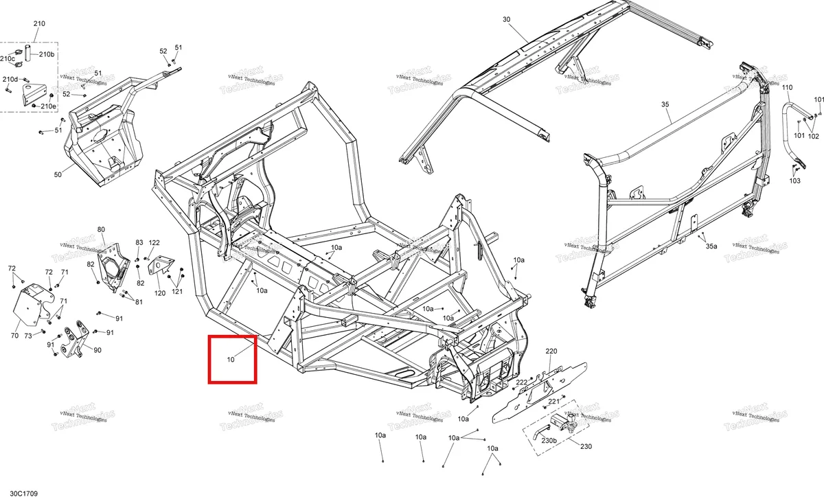 Деталь 715004248 на схеме узла 2017 Can-Am TRAXTER T Frame - All Models