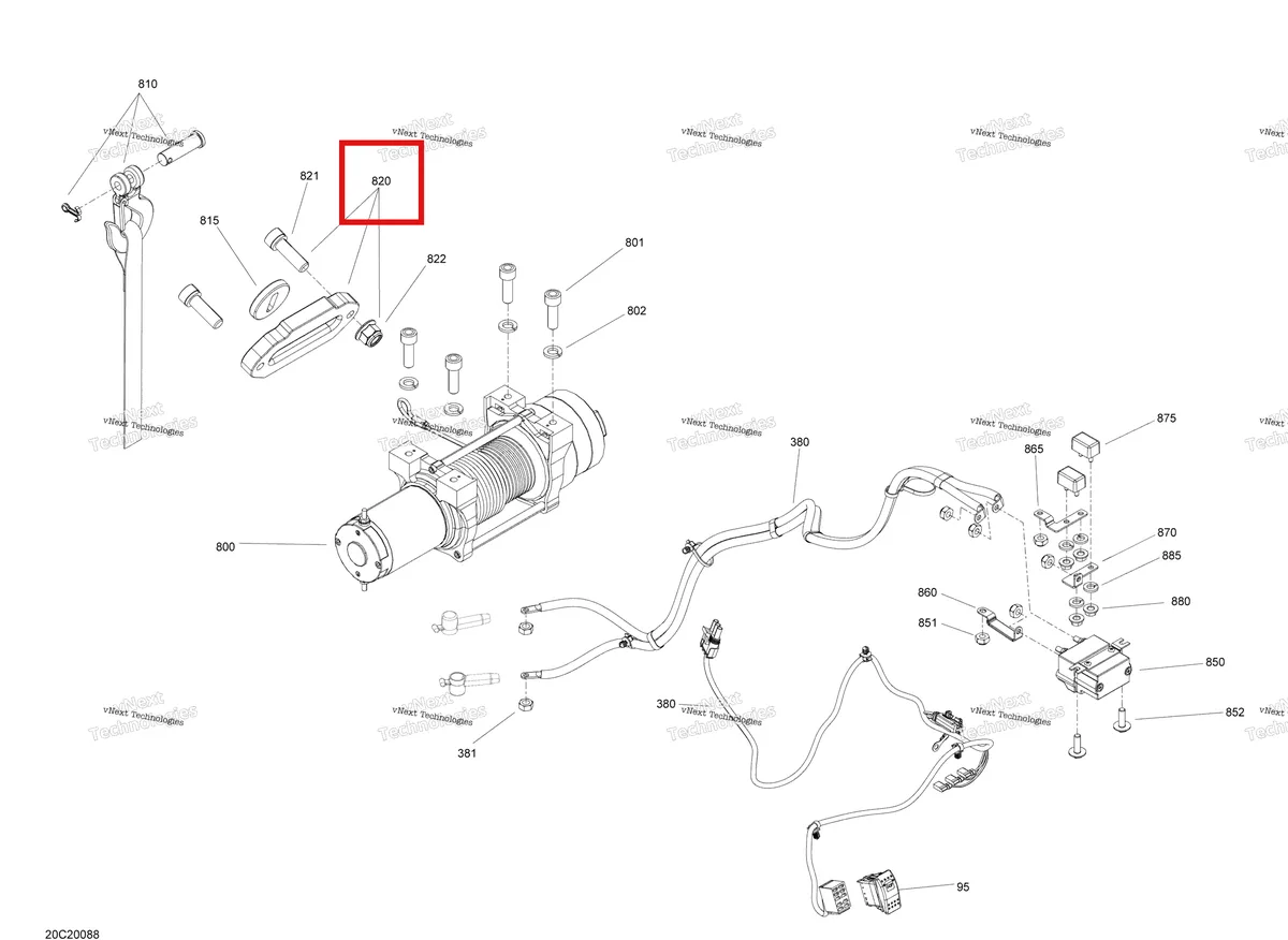 Деталь 715004449 на схеме узла 2020 Can-Am Maverick Sport 1000R - XMR Electrical System - Winch