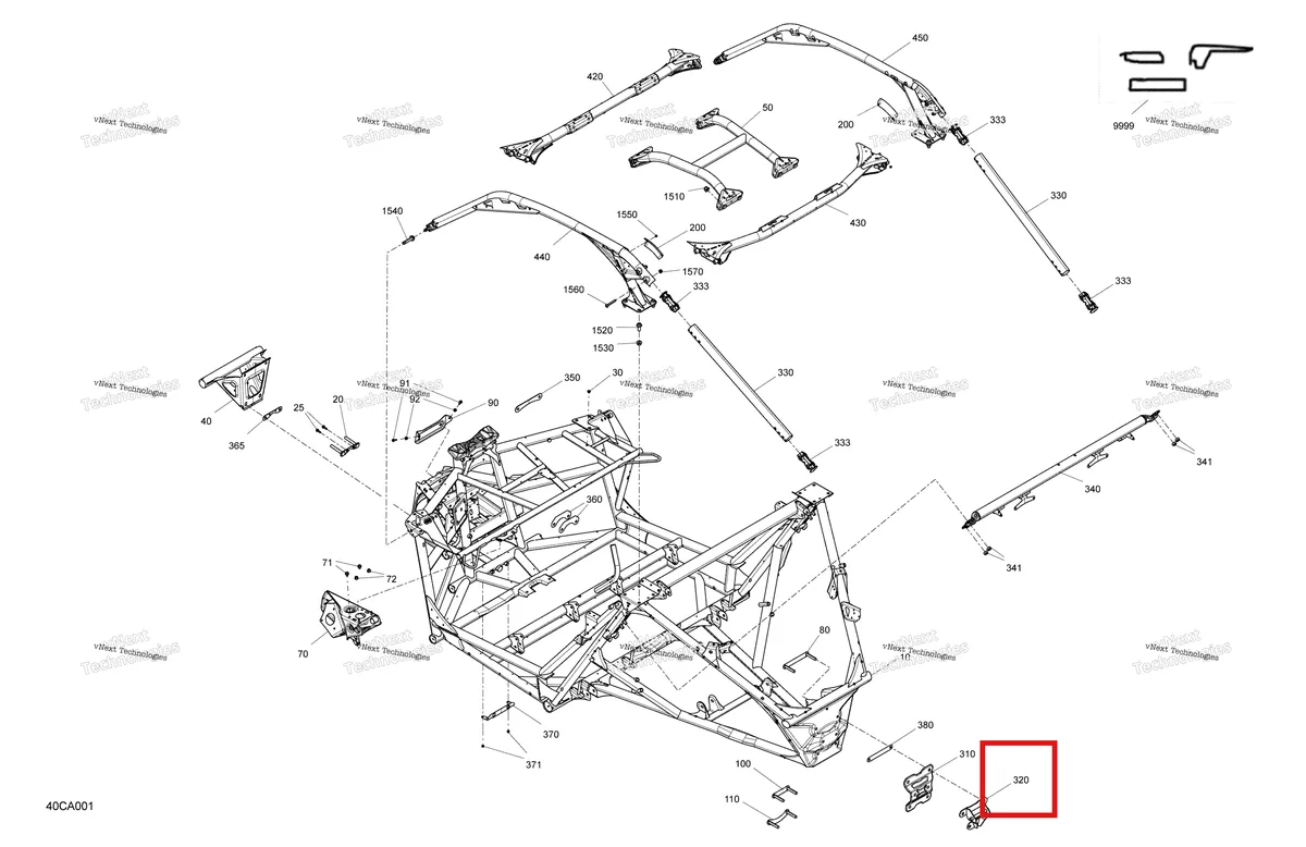 Деталь 715004450 на схеме узла 2021 Can-Am Maverick Turbo RR - XRS - CE Frame - System