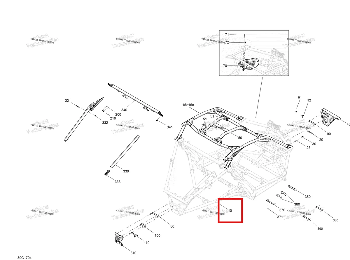 Деталь 715004466 на схеме узла 2017 Can-Am MAVERICK X3 Frame
