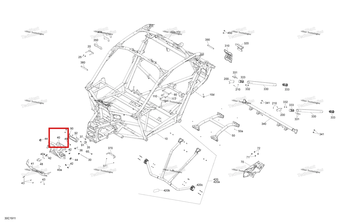 Деталь 715004742 на схеме узла 2019 Can-Am Maverick Turbo R Frame - Turbo R