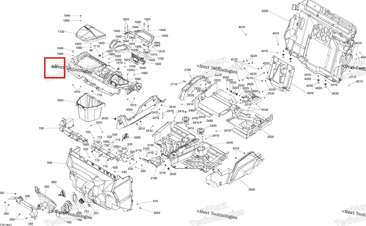 Деталь 715004999 на схеме узла 2018 Can-Am Maverick Trail 800R EFI Cab Interior Maverick Trail