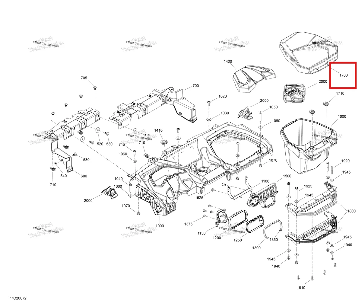 Деталь 715005006 на схеме узла 2020 Can-Am Maverick Sport 1000 - DPS Cab Interior - Dashboard