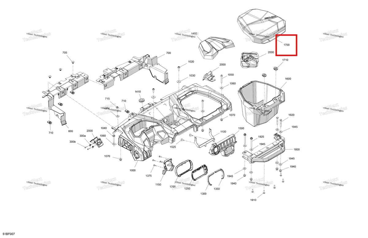 Деталь 715005009 на схеме узла 2026 Can-Am Commander MAX - 1000R EFI - DPS - 6HTC - Compass Green - 60