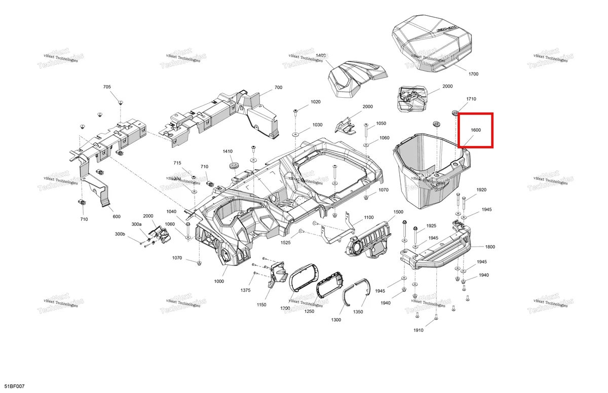Деталь 715005011 на схеме узла 2026 Can-Am Commander MAX - 1000R EFI - DPS - 6HTC - Compass Green - 60