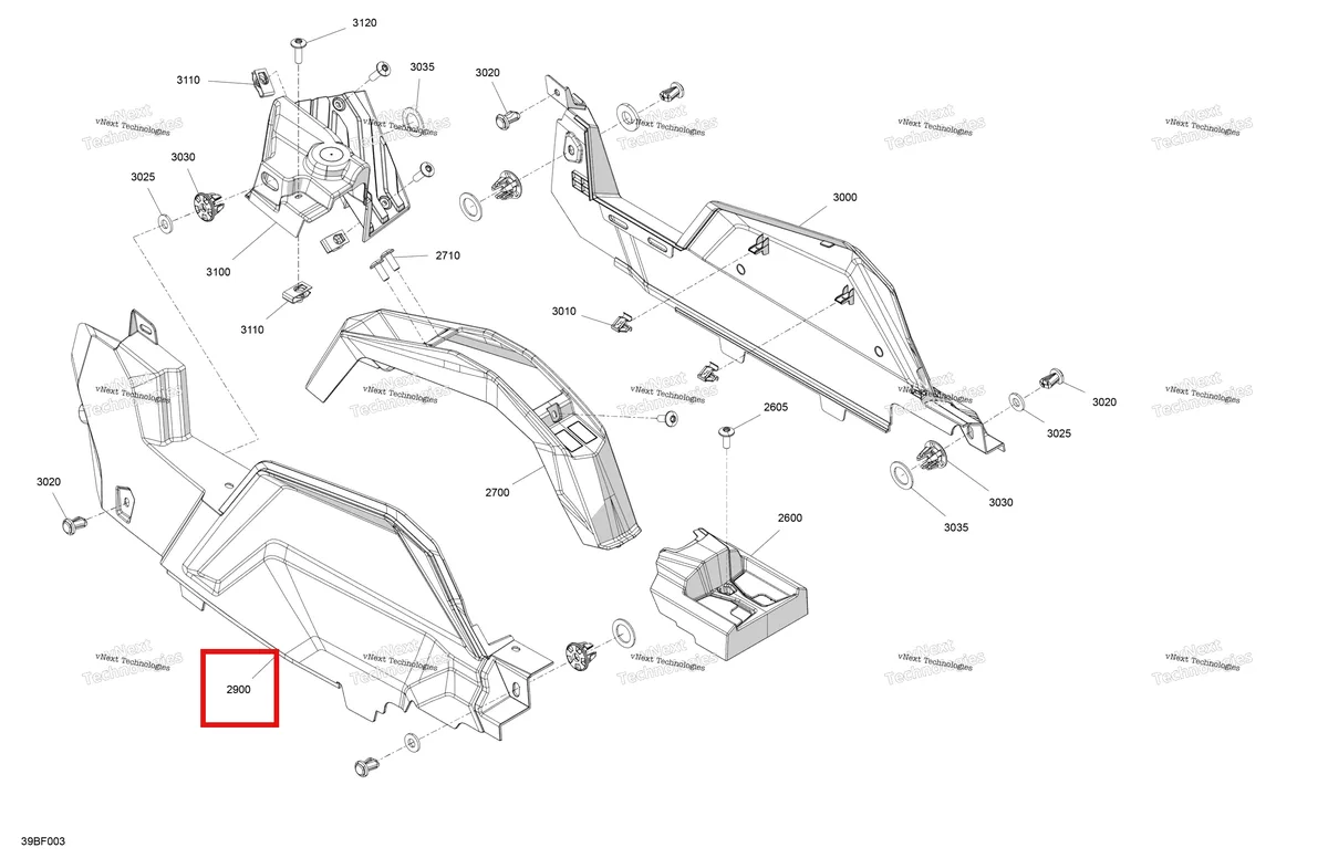 Деталь 715005013 на схеме узла 2026 Can-Am Maverick Sport - 1000R EFI - DPS - 9GTC - Timeless Black Metallic - 60