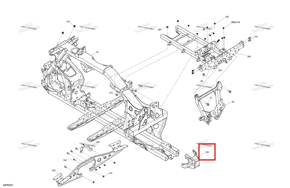 Деталь 715005186 на схеме узла 2025 Can-Am OUT-MAX - 6X6 - XT - 1000 EFI - 5ZSA - Boreal Green Frame - System