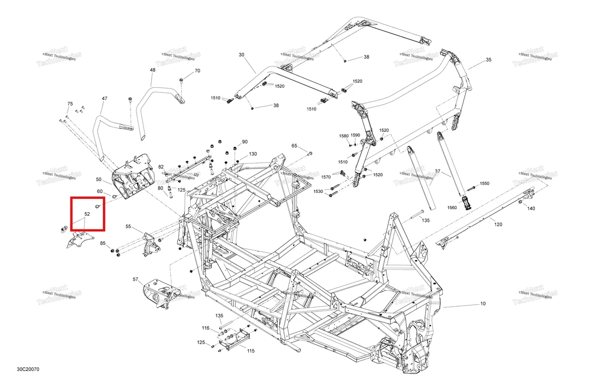 Деталь 715005229 на схеме узла 2020 Can-Am Maverick Sport 1000R - XMR Frame