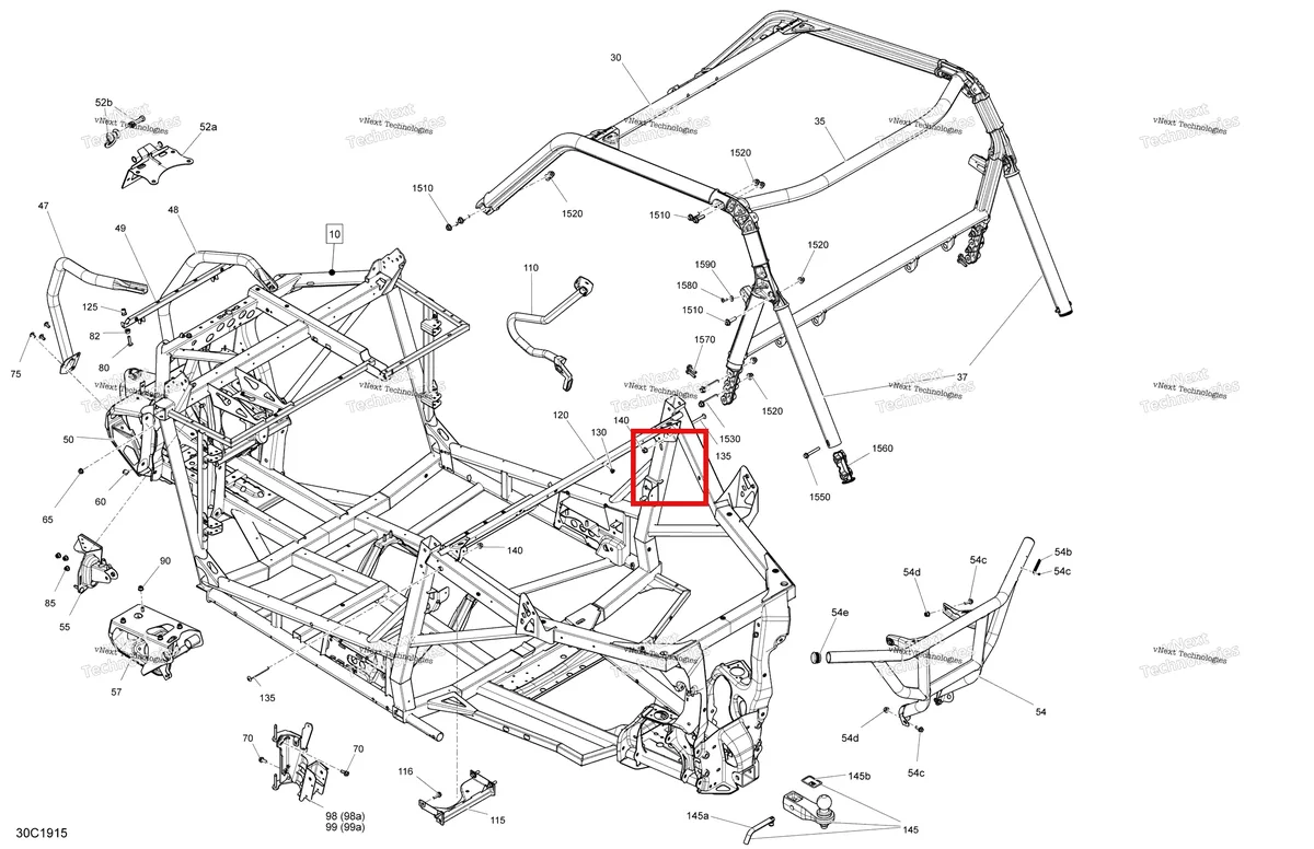 Деталь 715005812 на схеме узла 2019 Can-Am Maverick Sport 1000R - XMR Frame - Packages Xmr & Xrc